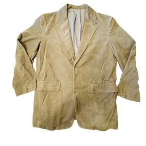 Vintage Y2K J. Crew Corduroy Olive Two Button Blazer Sportscoat Jacket Large